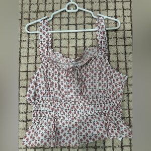 Emerson Fry Red Floral Blouse